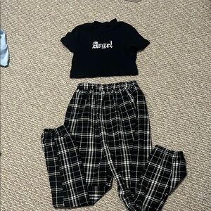 Black and White Kids Pajama Set